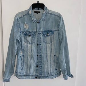 JACKSON Light Blue Distressed Denim Jacket